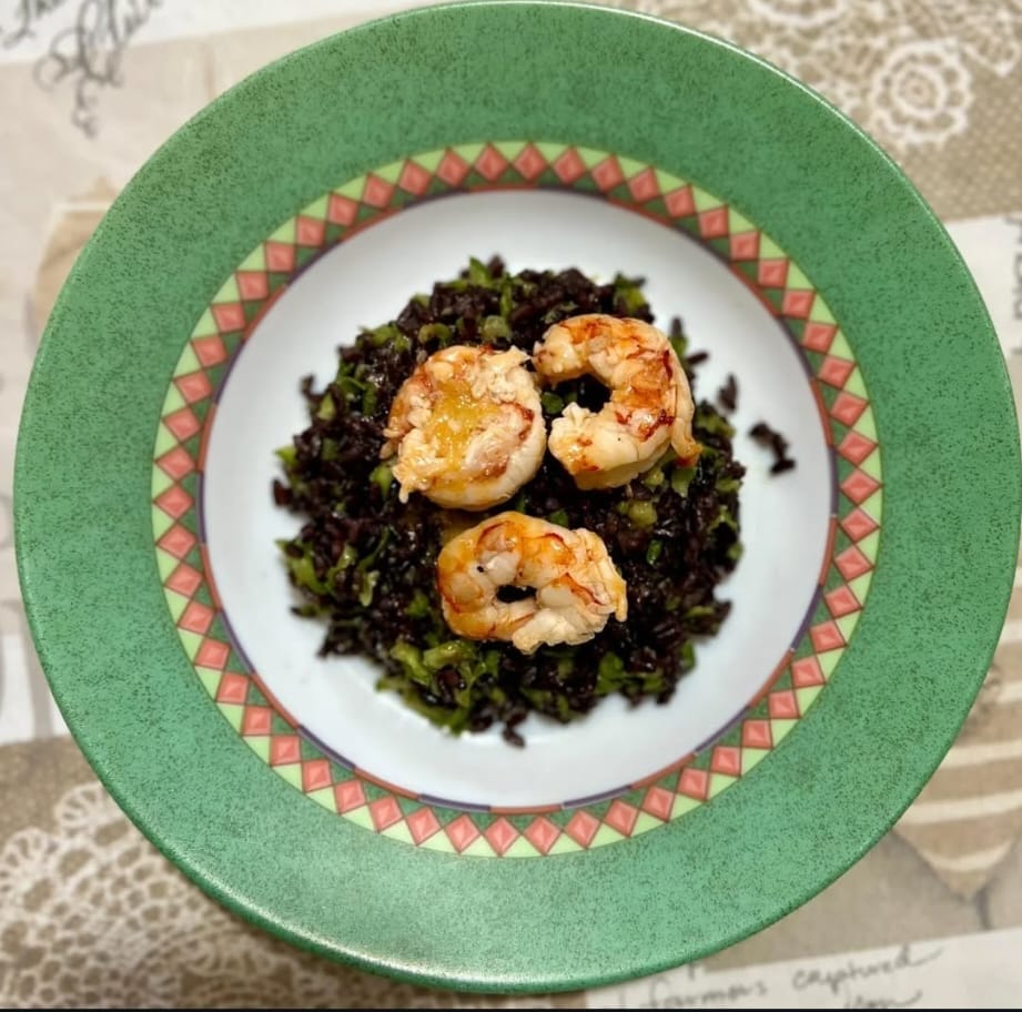 RISO VENERE gamberi e asparagi